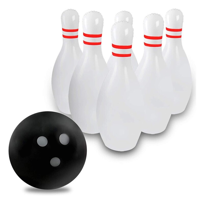 Novelty Place Giant Inflatable Bowling Set for Kids Outdoor Lawn Yard Game Ball