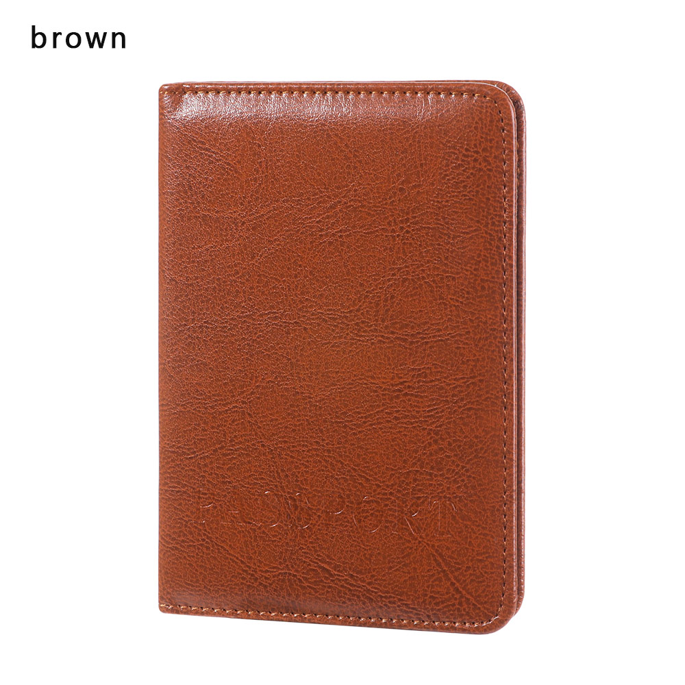 pasaporte de viaje cubierta de la tarjeta de crédito de las ID de funda, soporte cubierta de cuero PU de buena boleto bolsa cartera pasaporte, accesorios de viaje: brown