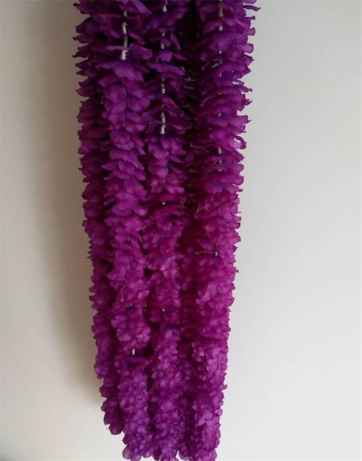 10 stk 39 tommer kunstig silke blomst blåregn 20 farver vin rattan til hjemmet bryllup centerpieces dekorationer buket: 17