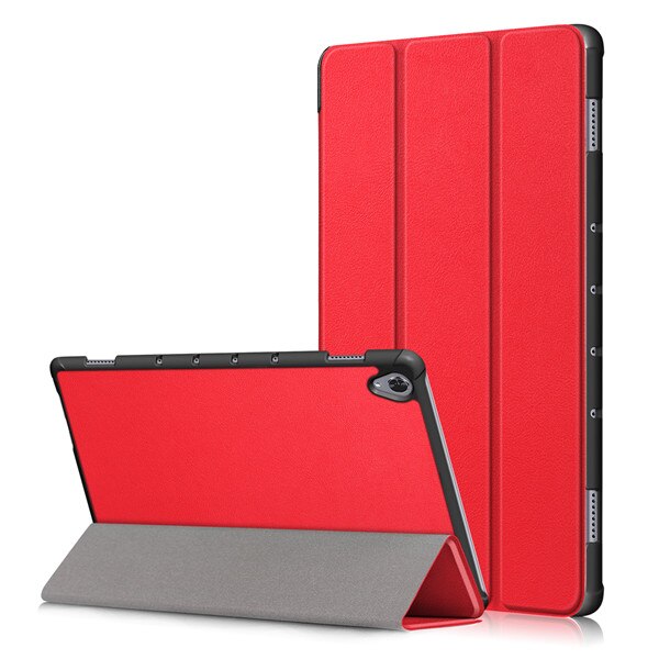 GLIGLE Magnet leather Case Cover for Huawei MediaPad M6 10.8 tablet shell +Screen film+touch pen: red
