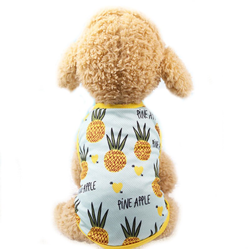 Leuke Zomer Hond Vest Kleding Banaan Fruit Patroon Puppy Hond Katten T-shirt Vest Sweatshirt Mesh Huisdieren Kleding DOGGYZSTYLE