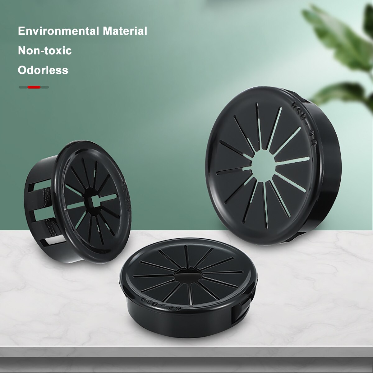 10pcs 16-50mm Plastic Round Table Wire Hole Covers Computer PC Desk Cable Outlet Port Snap-on Grommet Line Holder Organizer