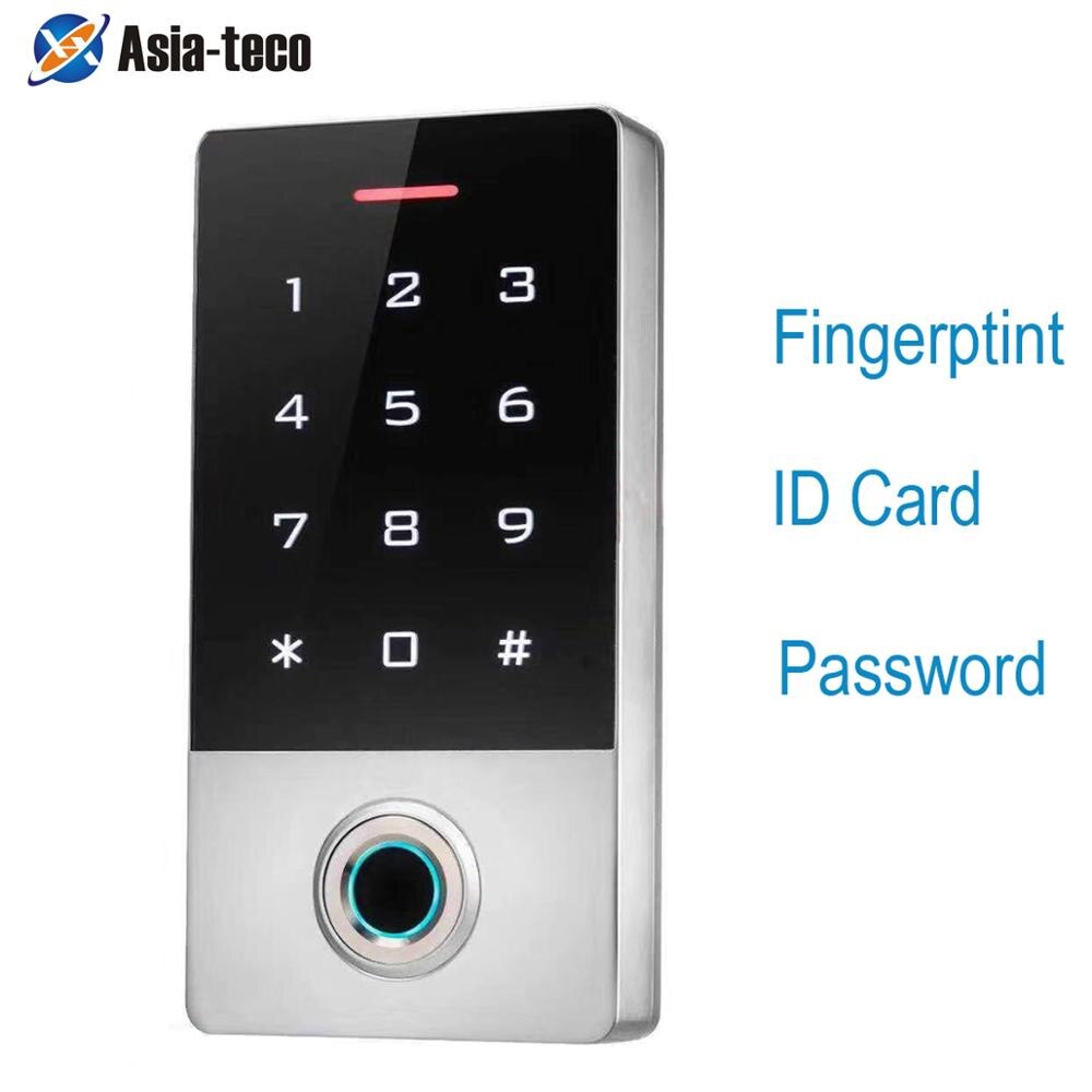 Backlight Waterproof Touch key 10000 user 125khz RFID Fingerprint Access Control Electronic Door Lock Electric Gate Opener: AC