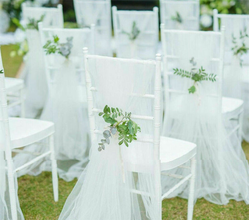Organza stolebetræk sashes bryllupsfest festlig banketstol indretning uk