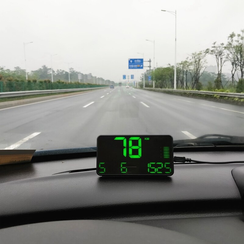 C90 c hastighetsmätare hud display bil hud med överhastighetslarm körtid digital bilklockmätare
