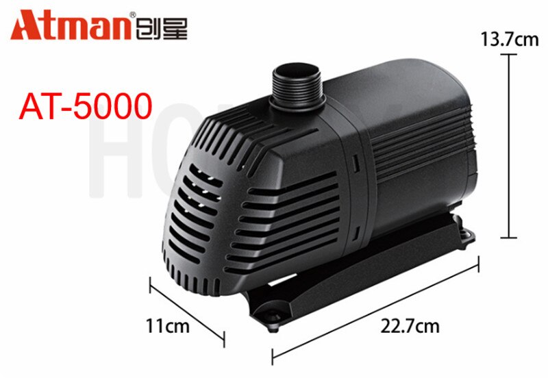 Atman AT series energy-saving high-power amphibious circulating water pump for fish tank aquarium equipment: AT 5000 / US adapter