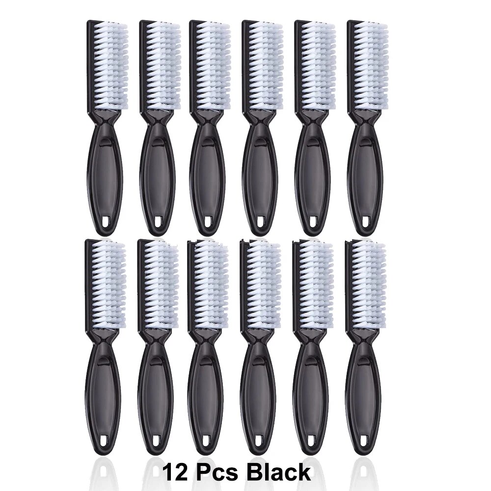 4/6/12 Uds cepillo de limpieza de uñas de Color mango de plástico agarre cepillo multifuncional limpieza fregado pedicura para manicura de dedos de los pies: Amarillo