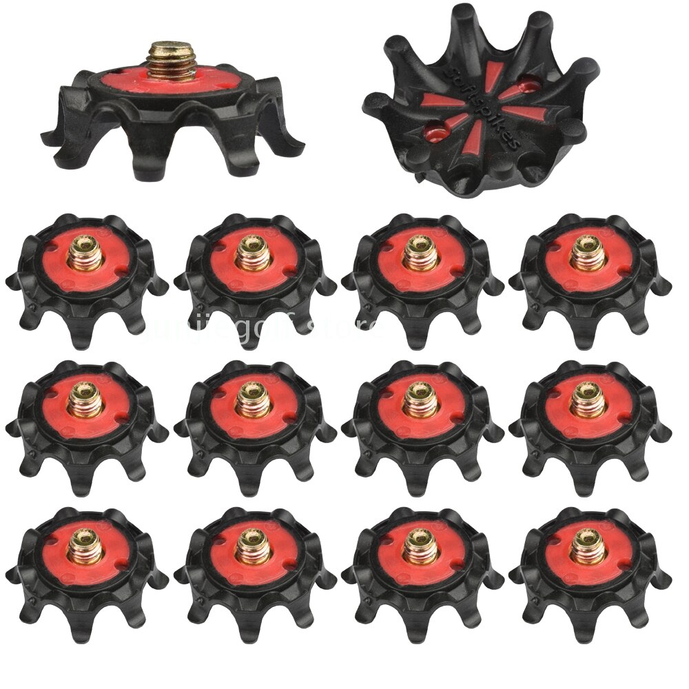Pinzas de giro rápido para zapatos de Golf, accesorios de herramientas de entrenamiento de repuesto, color rojo, 1/4, 14 unids/lote