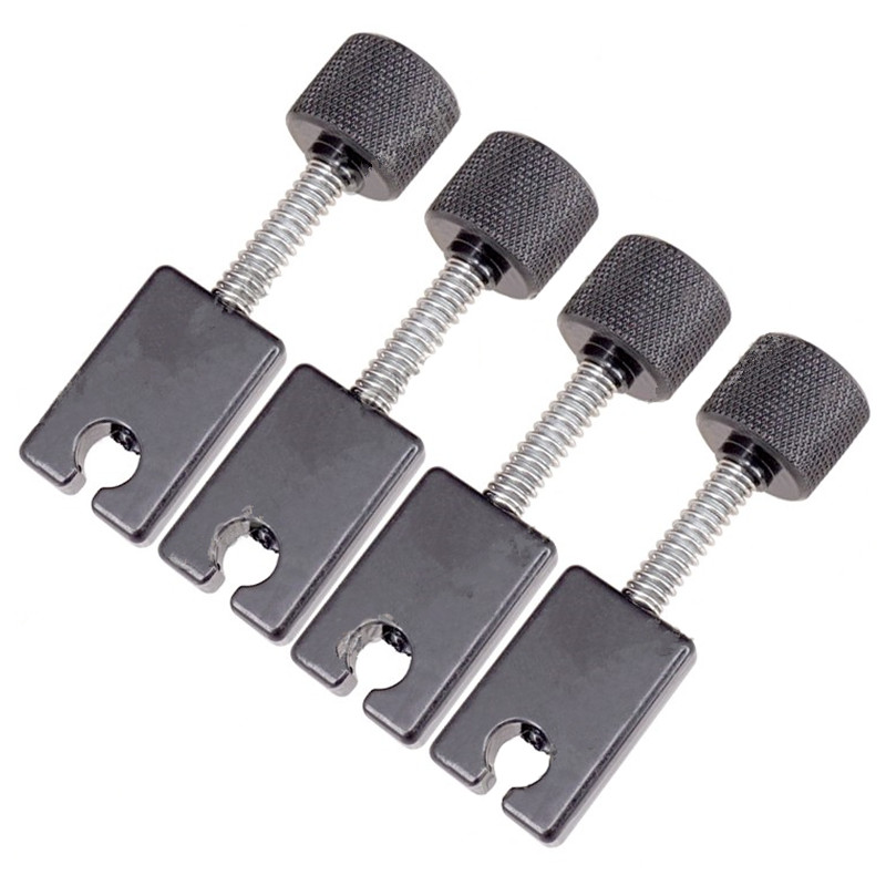 Een set van 4 stuks Headless basgitaar brug string zadels zwarte gitaar muziekinstrument accessoires onderdelen