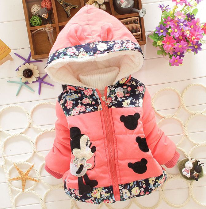 Tjejer vinterjacka parkas baby tjejer julkappa kläder ytterkläder barn kappa barn söta värmande kläder 2-4 år: Röd 3 / 3t