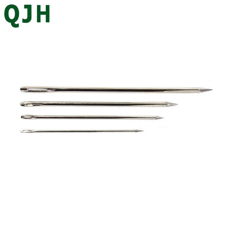4 unids/set forma Triangular de coser agujas de piel de mano de acero inoxidable de Pin DIY dedicado punto materiales de costura
