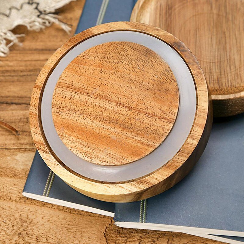 Heat Resistant Capacity Storage Jar Storage Bottles with Bamboo Lid MoistureProof Home Kitchen Dustproof Glass Airtight Canister