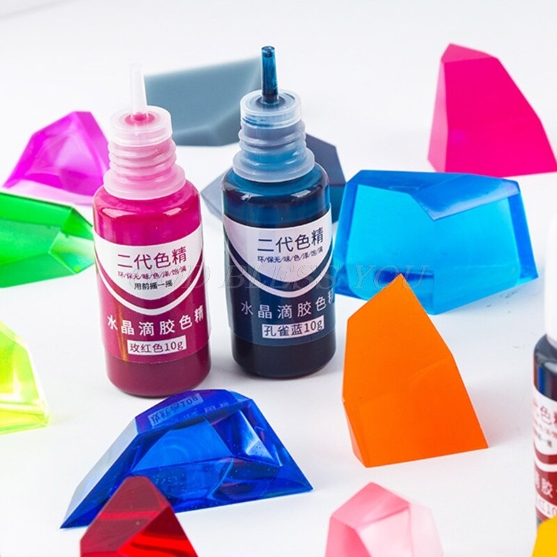24 farver krystal epoxy pigment uv harpiks farvestof diy smykker farvestof kunst håndværk farvning tørring farve blanding flydende dekor