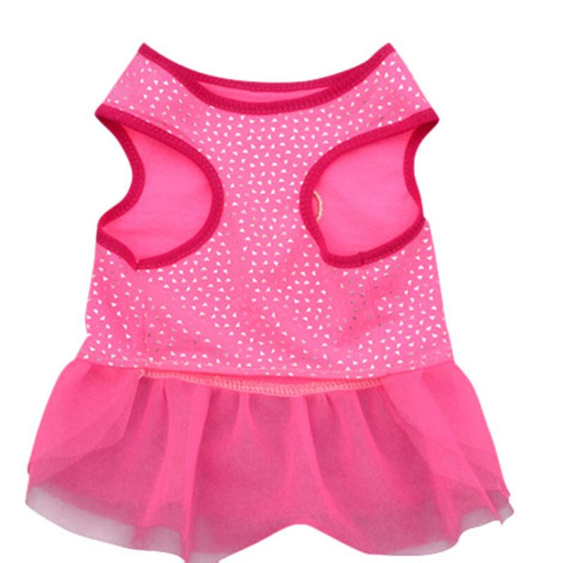 Vestido de verano con estampado de corazón y letras para perros pequeños, ropa para cachorros de gato, ropa para mascotas