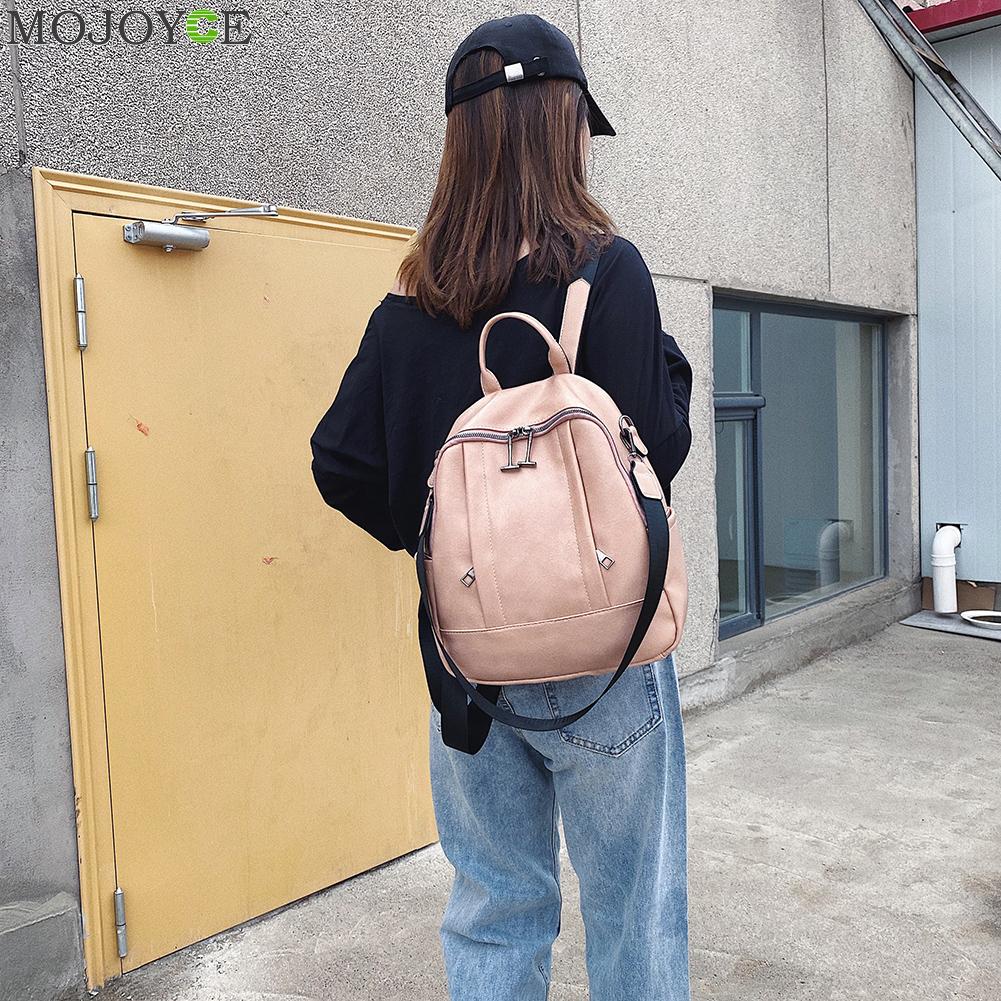 Damesrugzak lente zacht leer vrijetijdsreistas grote capaciteit portemonnee