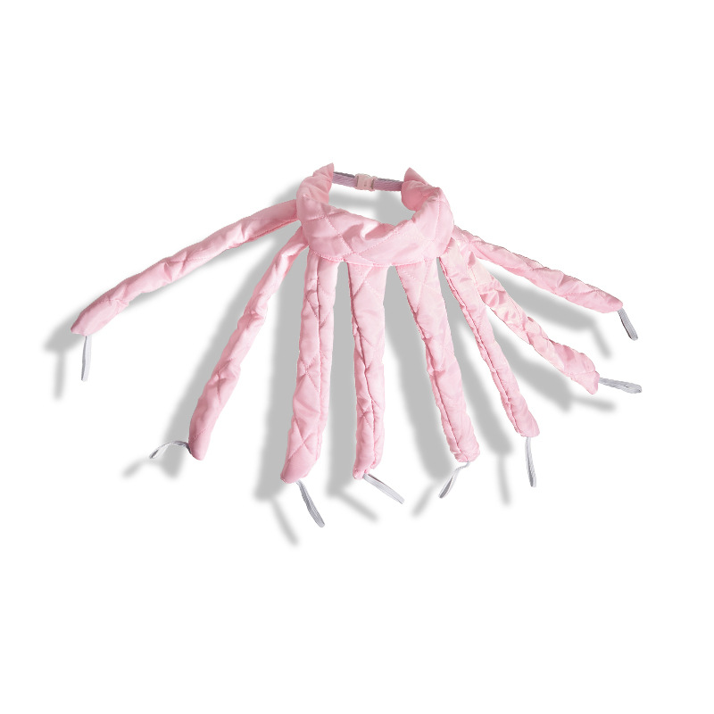 Rizador de pelo perezoso, rodillos para el cabello, barra rizadora sin calor, cinta de seda para dormir, formadores de onda suave, cinta para rizos sin calor: Pink