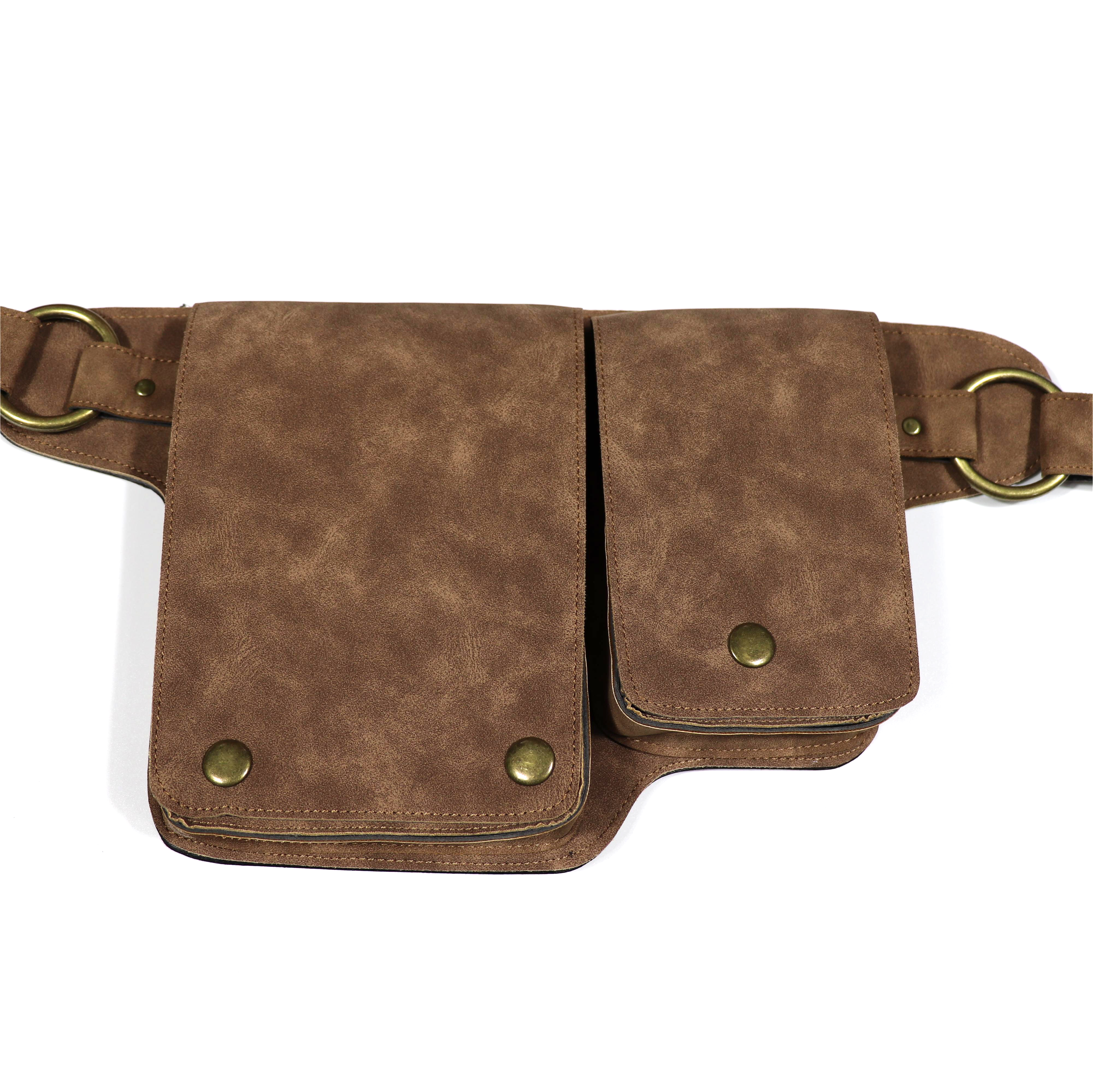 Medieval Adjustable PU Leather Utility Belt Pocket Women Vintage Hip Bag Waist Pack Viking Warrior Larp Cosplay Accessory Wallet: army green