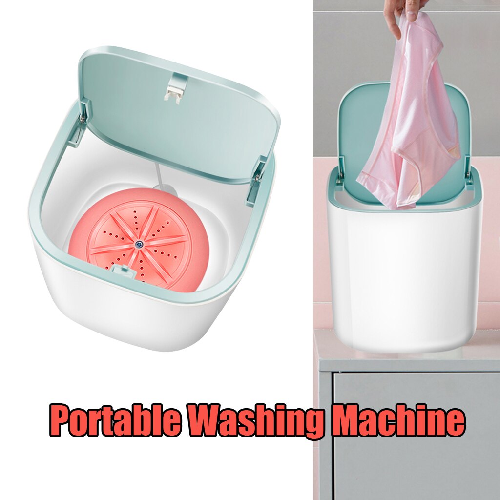 Mini Washing Machine Laundry Machine Washer USB Charging Personal Compact: Pink
