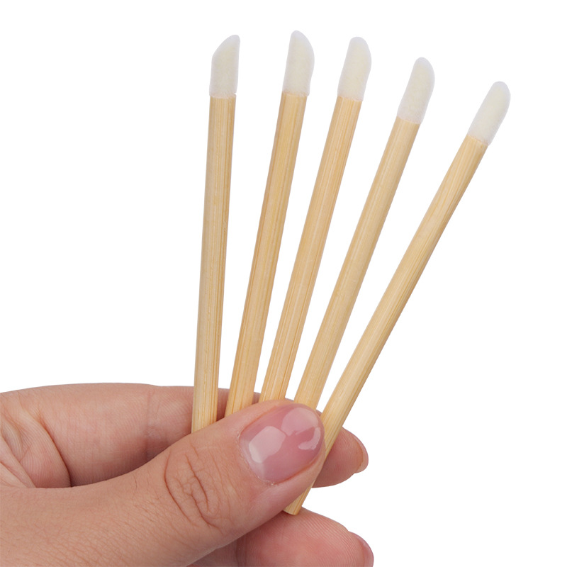 Disposable Lip Brush Stick Portable Lip Gloss Brush Makeup Brush Beauty Tool Bamboo Stick Lipstick Brush