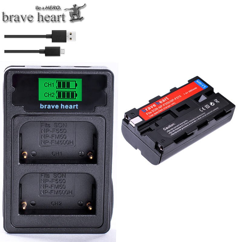 NP-F550 Batteries + NP-F530 NP F550 F570 Charger for Sony NP-F570 CCD-SC55 CCD-TRV81 DCR-TRV210 MVC-FD81 NP-F730 NP-F750 Hi-8: chagrer and 1battery