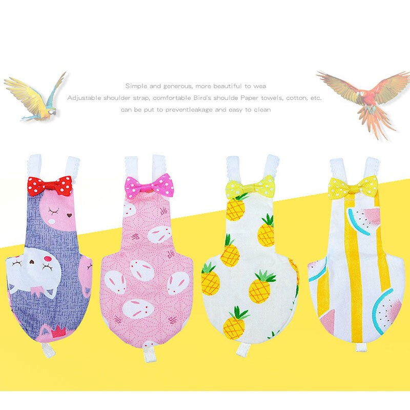 Pet Bird Clothes Diapers Poop Pocket Diapers Flight Suits Pigeons Parrots Diapers