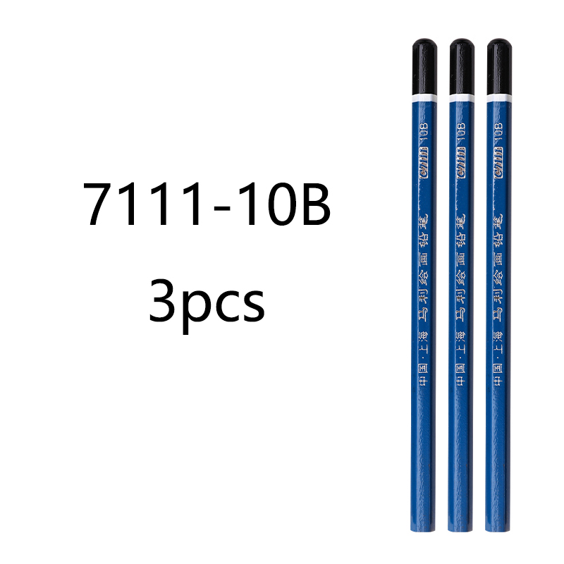 6/3 pcs Drawing Charcoal Pencil Painting 2H-8B 10B 12B Lead Level Honed 14B for Beginners Soft Neutral Hard: 3 pcs 7111-10B