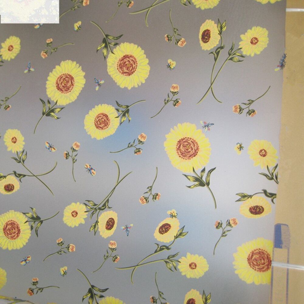 1.22x0.5m Self Adhesive Privacy Tint Opaque Stickers Decorative Window Film with Glue DIY