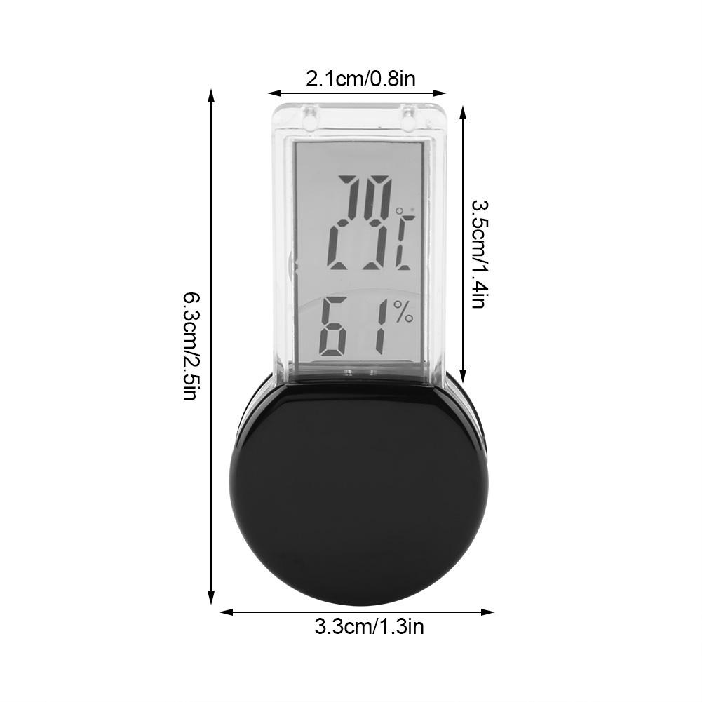 Waterproof Electronic Hygrometer Thermometer Humidity Temperature Monitor for Lizard Reptile Box Accessories: Clear