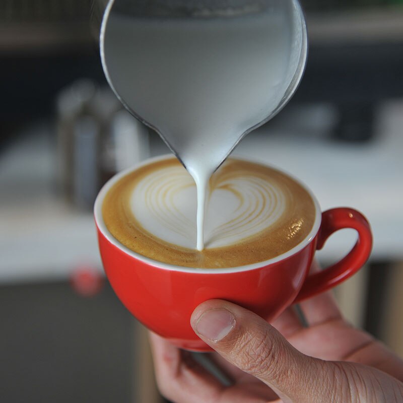 150ml maidonvaahdotuskannu ruostumaton teräs maidonvaahdotus espresso höyrytyskannu barista latte latte maidonvaahdotuskannu