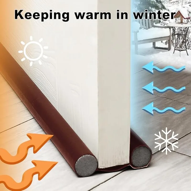 Flexible Door Gap Bottom Seam Sealing Bathroom Door Seal SoundProof Dust Strip Waterproof Guard Sealer Stopper Double Stick