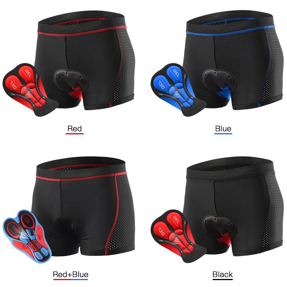 Lixada short masculino para ciclismo, roupa íntima respirável acolchoada com gel mtb, roupa íntima para ciclismo, mtb