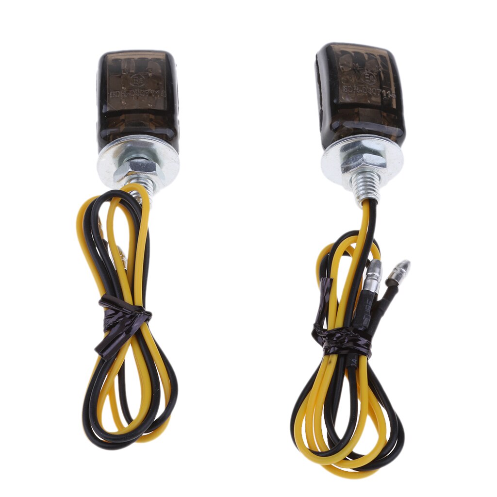 Pair Universal LED Black Micro Mini Tiny Small Indicator Turn Signal Light Motorcycle MotorBike for Yamaha Right & Left