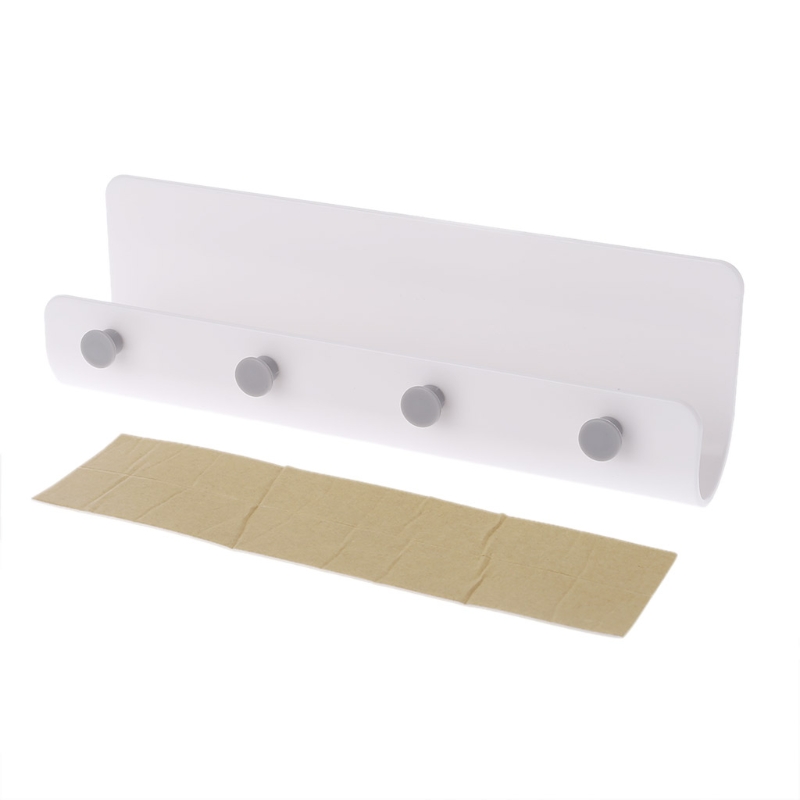 4 kroge vægmonterede nøgler post brev arrangør opbevaring rack holder bøjle dekoration