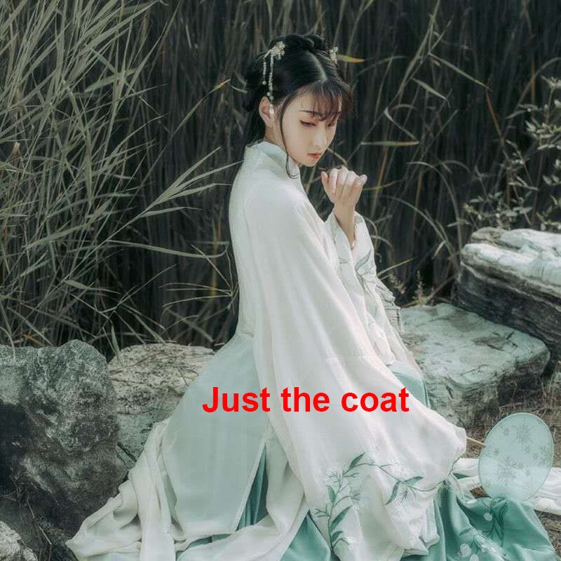 Hanfu-Costumes de danse chinoise pour femme, Costume de la dynastie Qing, robe traditionnelle chinoise ancienne, Costume de scène féerique: cardigan / XL