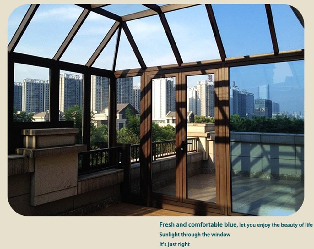 Dark Blue Window Tint Solar Tint Film 99%UV Proof Window Film Self Adhesive Sticker for Building Window Glass Length: 152cm(60")