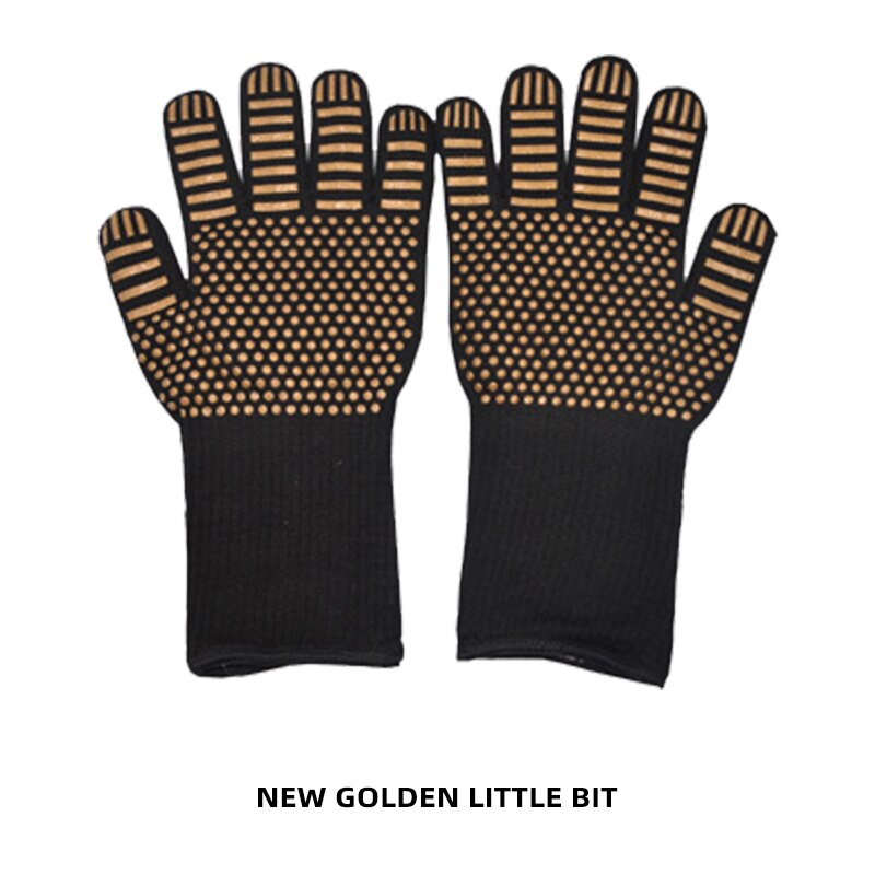Gants multifonctions pour four à micro-ondes, maniques à poignée pour barbecue, résistant à la chaleur, ignifuge, pour la cuisson, outil de cuisine: 2pcs  golden