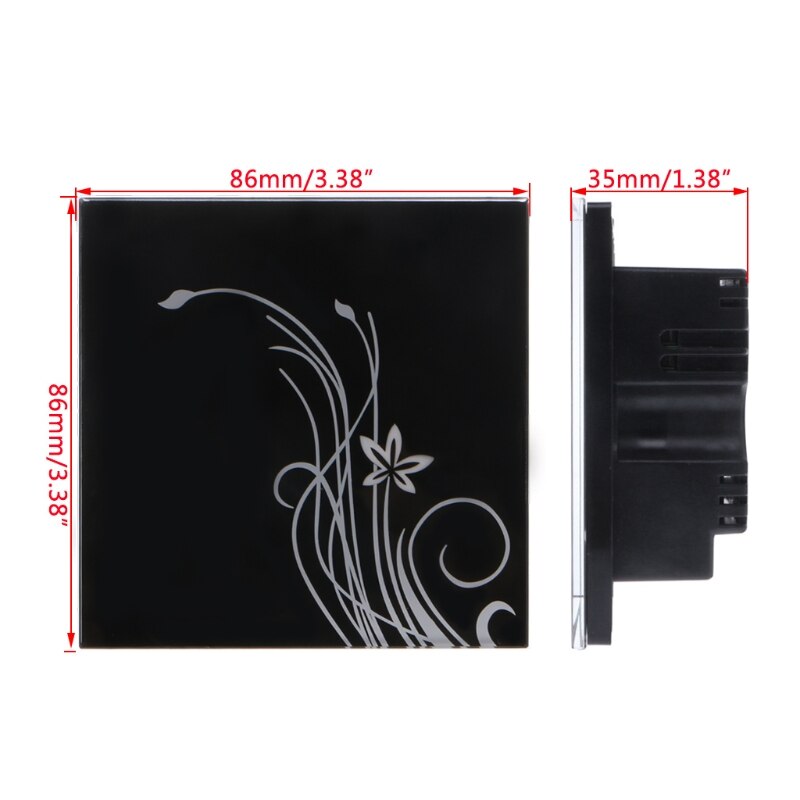 Wall Light Touch Switch Smart Home 1gang 2way Automation Multi Function Glass Panel 86Type R06 Whosale