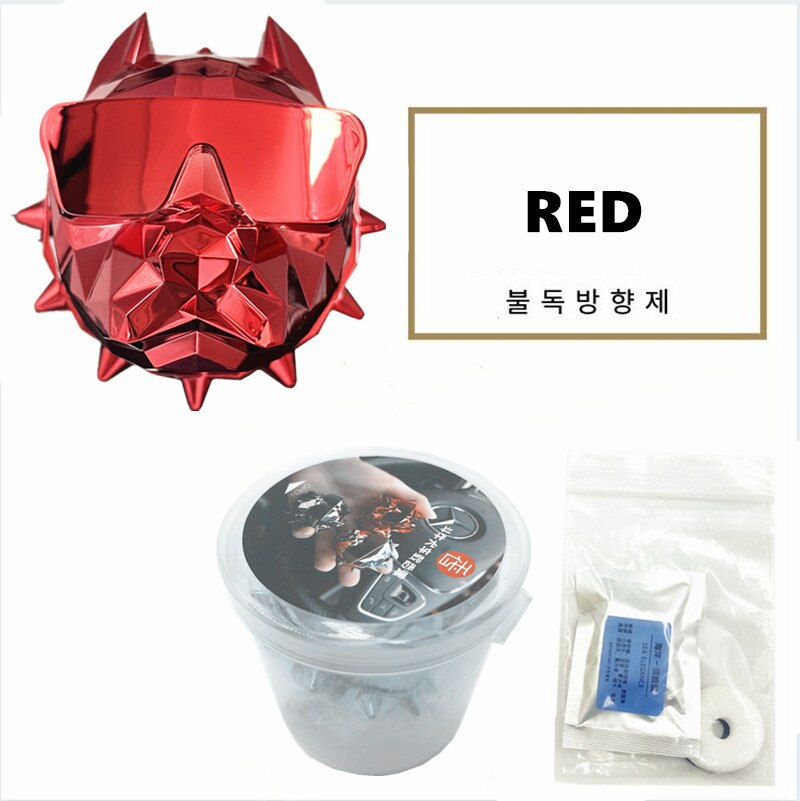 Bulldog Fragrance Deer Vehicle Fragrance Decoration Car Bling Accessories Car Air Freshener Diffuser Vent Clip Car Decoration: CA361-1-R