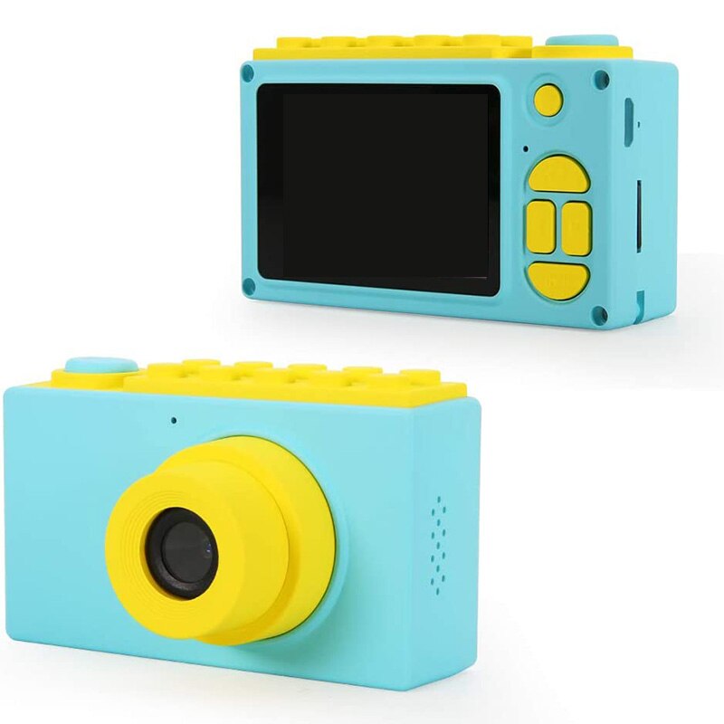 Waterproof Kids Camera Mini 8MP 1080P HD Camcorder with 16GB MicroSD Card Included and MicroSD Support Slot Video(Blue)