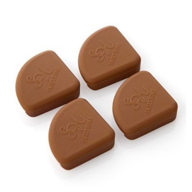 4Pcs/set Baby Safe Corner Protector Soft Silicon Table Desk Corner Guard Children Safety Edge Guards for Baby Kids Protection: 03 Brown 4Pcs