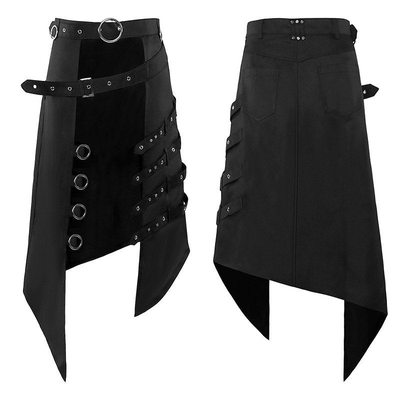 Gothic Men's Half Skirt Jacquard Steampunk Stylish Kilt Open Front Harujuku Burlesque Fringe Traditional Skirts: XXXL