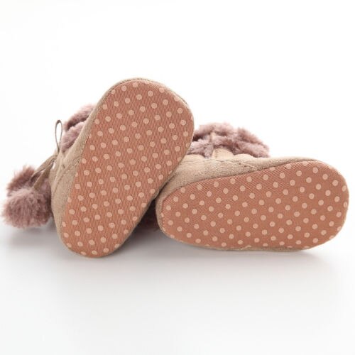 Haar Bal Zuigeling Baby Meisje Kwastje Crib Peuter Winter Sandalen Schoenen 0-18 m