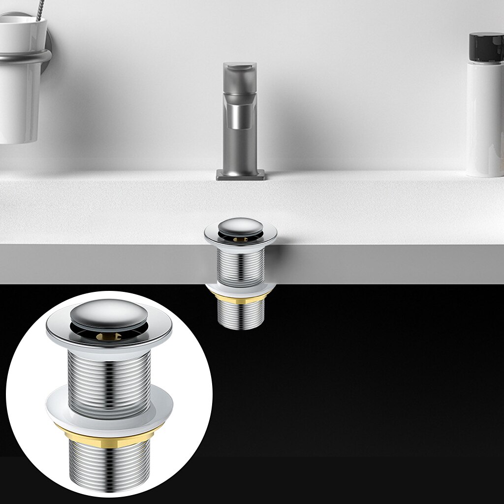 Sink Drain Stopper Bathroom Drain Stainless Steel Anti-Clogging