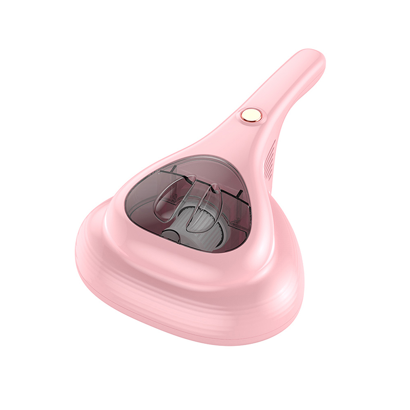 Draagbare draadloze handheld mijtverwijderaar stofzuiger voor deken kussen pad bedmatras stofzuiger: Roze