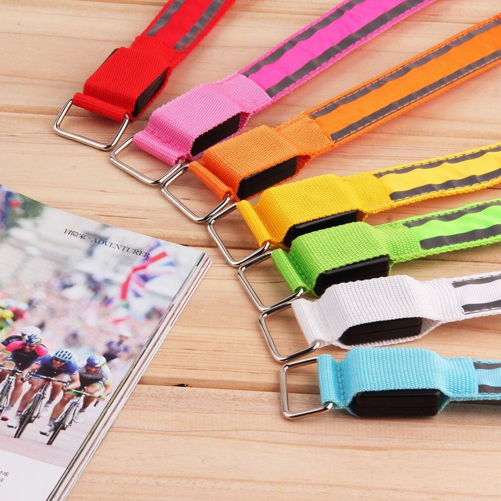 Brassard de sécurité réfléchissant à LED pour vélo, ceinture à encliqueter, directe, nouveauté,