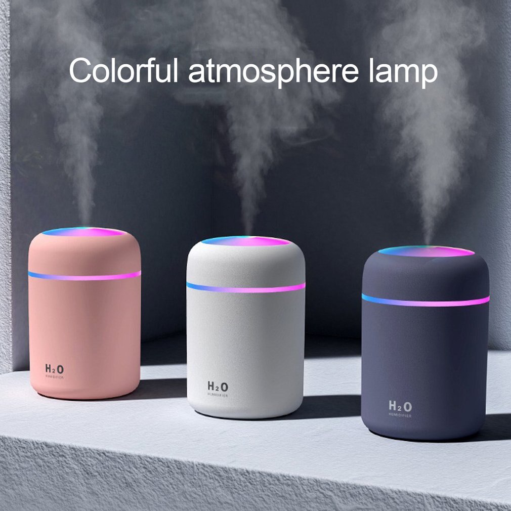 Mini Humidifier Bedroom Office Living Room Portable Low Noise Diffuser Atmosphere Light Mist Sprayer Humidifier