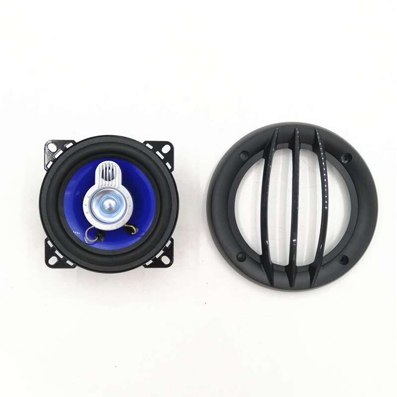 Altavoz de coche de alta fidelidad de 4 pulgadas, 220 vatios, 4ohm, 3 vías, Coaxial, borde de goma, cono de inyección azul, 70 magnético, cubierta de plástico, 1 ud.