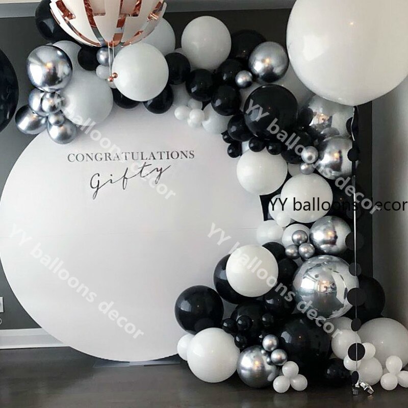 DIY marmurowe balony girlanda zestaw chrom drzazga złoty czarny biały łuk balonowy urodziny ślub niemowlę prysznic Hollywood impreza dekoracje