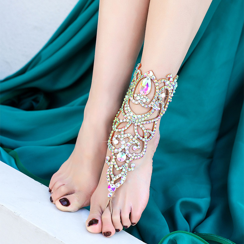 Collana di danza del ventre con strass per donna adulta di fascia alta, professione di scena, accessori per competizioni, gioielli da ballo: BIANCO