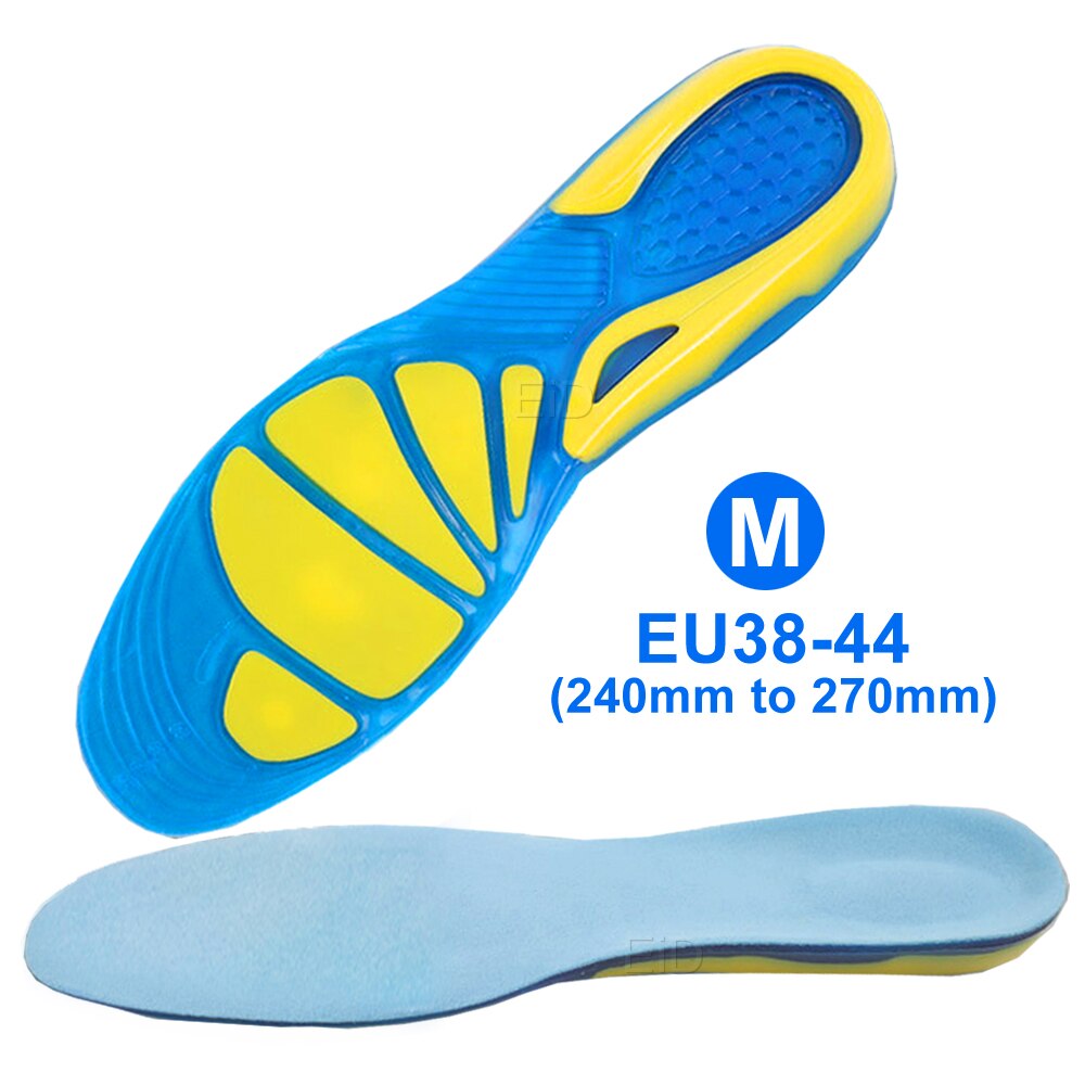 EiD Gel – semelles orthopédiques en Silicone pour chaussures de Sport, absorbe les chocs: M EU 39-43